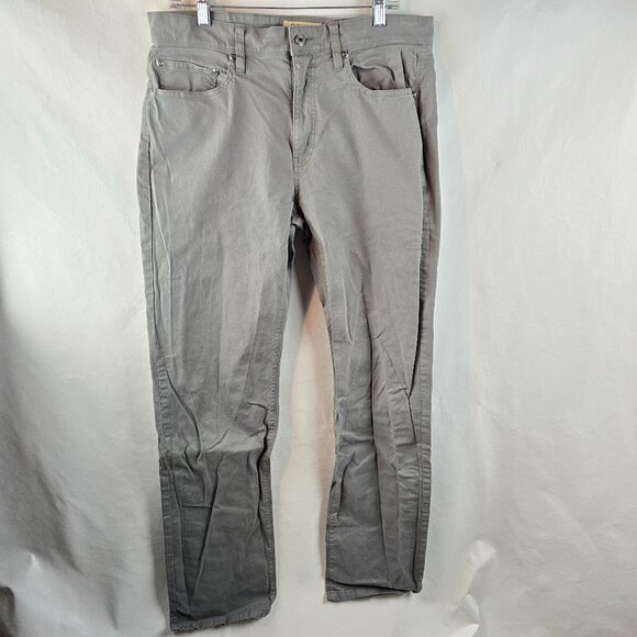 Orvis Pants Men 34x32 Grey Five Pocket Casual Straight Leg Outdoors Gorp Stretch - Picture 1 of 11